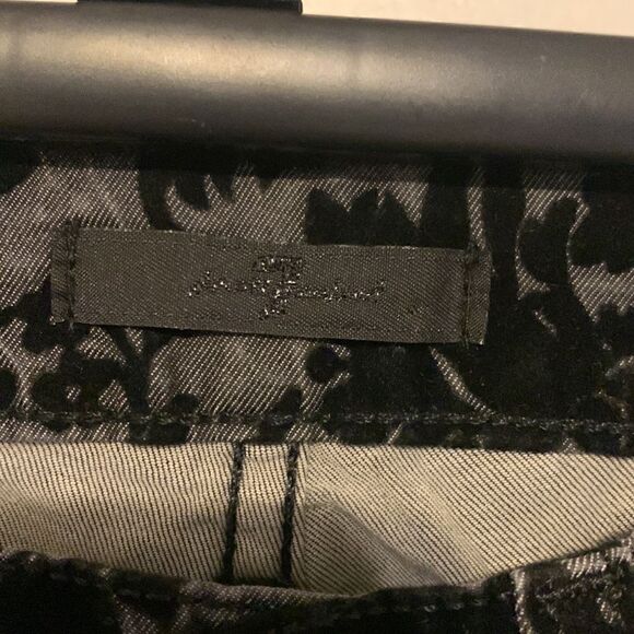 7 for all mankind EUC gray with black velour detail skinny jeans Size 24 - Picture 3 of 7